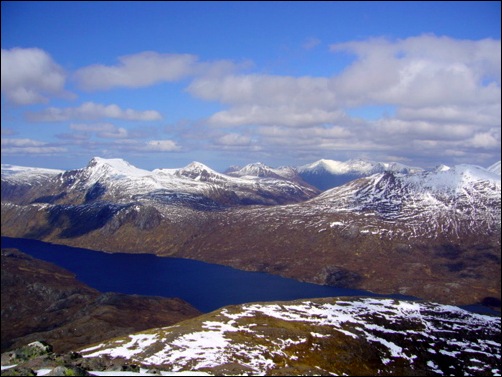 The Fisherfield Wilderness from the summit of Slioch
