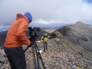 Filming on the A'Chioch Ridge