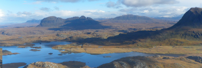 View North to Suilven from Stac Pollaidh